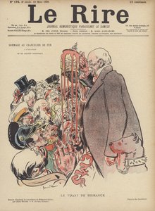 Toasten av Bismarck. Illustration för Le Rire
