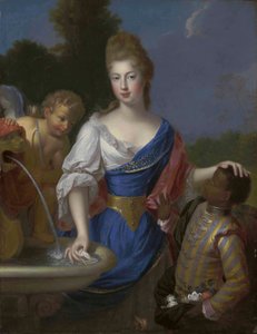 Porträtt av en dam, tre fjärdedels längd, traditionellt identifierad som Louise Bernardine de Durfort, hertiginna av Duras