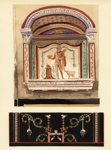 Lararium nischmålning tillägnad Hercules i ett annex (Casa del Cenacolo, V