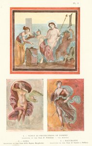 Venus S. Protector of Pompeii, Leda, Bachchante (Black Litho) av Pierre Gusman