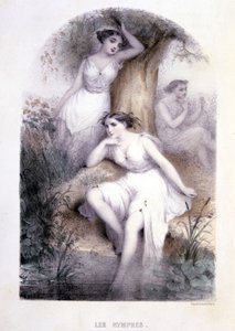 Nymferna - i "Mythological women", teckningar av G. Staal, av Mery and the Cte Foelix, Ed. G. de Gouet av Pierre Gustave Eugene Staal