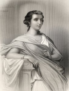 Aspasia of Milet (c.470-410 f.Kr.) illustration från 