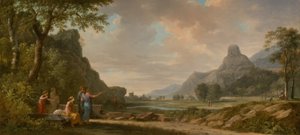 Berget Athos ristat som ett monument till Alexander den store av Pierre Henri de Valenciennes