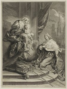 Porträtt av Louis de la Vergne de Tressan, greve av Lyon, ärkebiskop av Rouen av Pierre Imbert Drevet