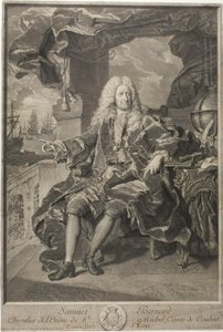 Porträtt av Samuel Bernard, statsråd av Pierre Imbert Drevet