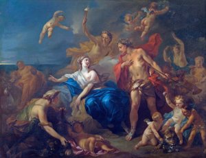 Bacchus och Ariadnes äktenskap av Pierre Jacques Cazes