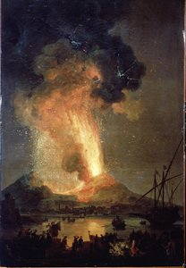 Vesuvius utbrott. Målning av Pierre-Jacques (Pierre Jacques) Volaire (The Volaire Knight) (1729-1802) Olja på duk, 242 x 163 cm