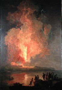 Vesuvius utbrott (olja på duk) av Pierre Jacques Volaire