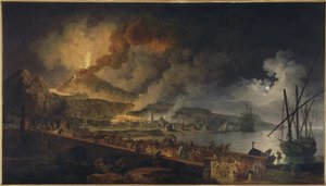 Vesuvius utbrott sett från Portici, ca 1767.