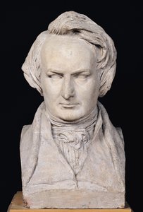 Byst av Victor Hugo (1802-85) 35 år gammal, 1837 (gips)