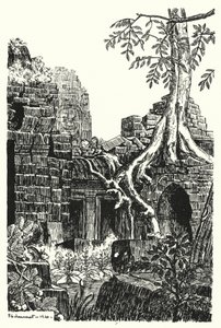 En inre domstol, Bayon (gravyr)