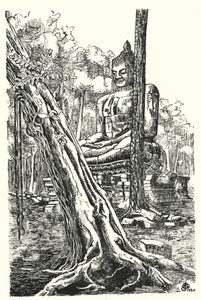 Buddha från Tep Pranam (gravyr)