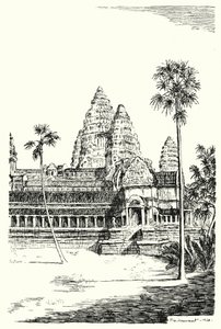 Tornen i Angkor Vat (gravyr)