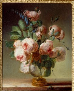 Die Blumenvase. Ein Strauß Pfingstrosen. Gemälde von Pierre Joseph Redouté (1759-1840) 19. Jahrhundert von Pierre Joseph Redouté