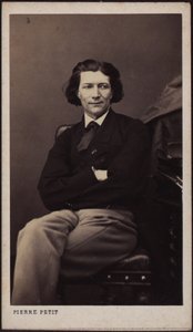 Porträtt av dramatikern Victorien Sardou 1831-1908, ca 1860. av Pierre Lanith Petit