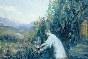 Woman in a Garden, ca 1909-10 (olja på duk)