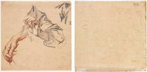 Study of Hands (recto); Skiss av en hand (verso)