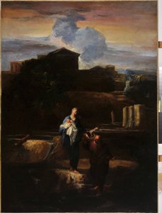 Flyget till Egypten. Målning av Pierre Louis Cretey (Pierre-Louis Cretey av Pierre Louis Cretey or Cretet