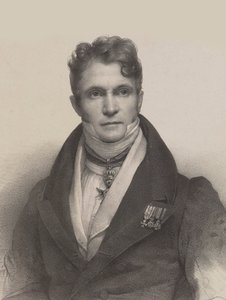 Porträtt av dirigenten och kompositören Gaspare Spontini 1774-1851, 1830. av Pierre Louis Henri Grevedon