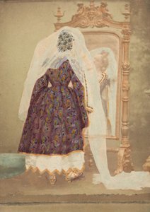 [The Countess in Gold Pique Dress as Judith], 1860-talet. av Pierre Louis Pierson