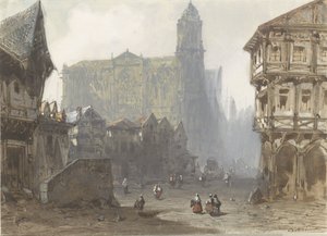 Det gamla marknadstorget i Rouen