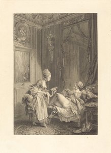 Den nyfikna av Pierre Maleuvre after Pierre Antoine Baudouin