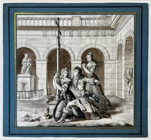 Ludvig XIV i samspråk med Louise de La Vallière vid karmelitklostret i Chaillot