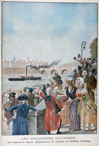Paddelångare Pyroscaphe, 1783, 1900