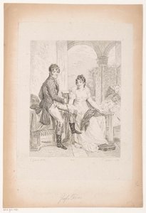 Porträtt av Moritz von Fries och hans fru Samling av historiska porträtt av baron Gérard (serietitel) Samling av porträtt Historiques de Mr. le Baron Gerard (serietitel) av Pierre Michel Adam