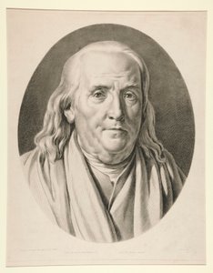 Benjamin Franklin, efter en skulptur av Jean-Antoine Houdon av Pierre Michel Alix