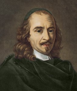 Porträtt av Pierre Corneille (1606-1684) - Gravyr av Pierre-Michel Alix (1762-1817) - Porträtt av Pierre Corneille (1606-1684), fransk författare Gravyr av Pierre Michel Alix