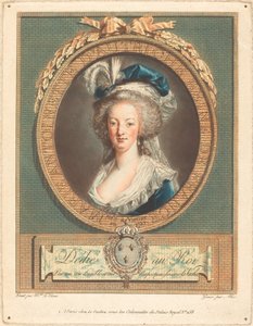 Drottning Marie-Antoinette, ca. 1789. av Pierre Michel Alix