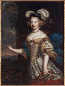 Madame de Montespan - Francoise Athenais de Rochechouart, Marquise de Montespan (1640-1707), som Diana, av Mignard, Pierre (1612-1695). Olja på duk. Mått: 130x95,5cm. Privat samling