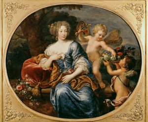 Madame de Montespan, älskarinna till Ludvig XIV ... (målning på duk) av Pierre Mignard