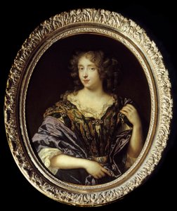Porträtt av Madame de Saint Germain. Helene Ferrand, dotter till en rådman i Paris parlament, hustru till Louis Foucault, Marquis de Saint Germain Beaupre; dog vid 34 års ålder mellan 1681 och 1691. Målning av Pierre Mignard (1612-1695)