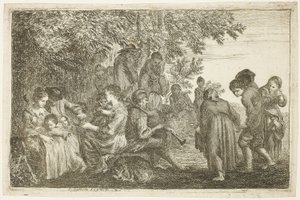 Trädgårdsfest av Pierre Parrocel