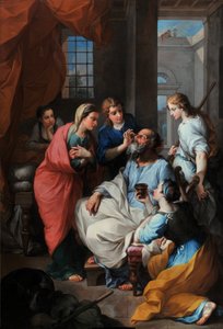 Gamle Tobie återställer utsikten (olja på duk) av Pierre Parrocel