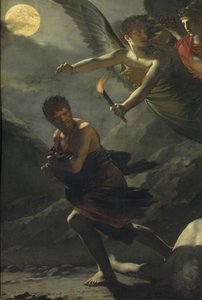 Detalj: Rättvisa och gudomlig hämnd som förföljer brott av Pierre Paul Prudhon