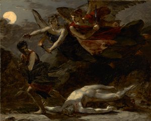 Rättvisa och gudomlig hämnd som förföljer brott, c.1805-6