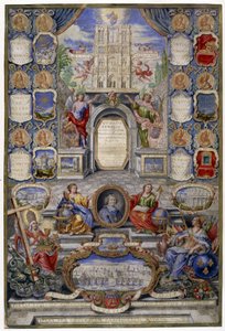 Allegori av kyrkan i Paris med anledning av återkallelsen av redigeringen av Nantes den 18/10/1685 gav Jouvencys fader en predikan vid college i Clermont i december 1685 i medaljong av arkeveken i Paris, Harlay de Chanvallon som uppmuntrar