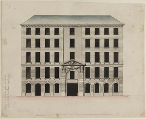 Fasad av Mont-de-Piété på rue des Blancs-Manteaux av Pierre Payen