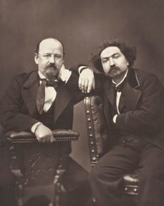 Émile Erckmann fransk författare, 1822-1899 och Alexandre Chatrian fransk författare, 1826-1890, ca. 1876 av Pierre Petit