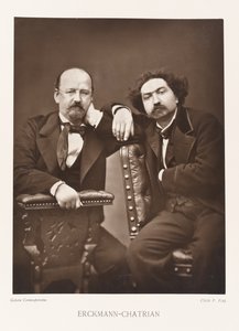 Emile Erckmann och Charles Chatrain av Pierre Petit