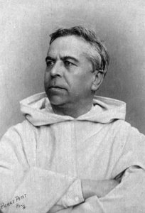 Porträtt av dominikanerbrodern Henri Didon, ca 1890-1900 (s/v foto) av Pierre Petit