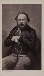 Porträtt av Pierre-Joseph Proudhon 1809-1865, ca 1860. av Pierre Petit