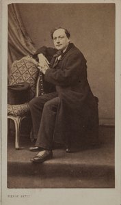 Porträtt av poeten Théodore de Banville 1823-1891. av Pierre Petit