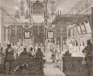 Kung Charles II äter middag med Lucy Walter av Pierre Philippe