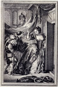 Aniardernas kalender - i "" Sagor och noveller på vers"" av Jean La Fontaine. 1776. Illustration av P.P. Choffard. av Pierre Philippe Choffard