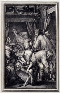 Le Cradle - i "" Sagor och noveller på vers "" av Jean La Fontaine. 1776. Illustration av P.P. Choffard.