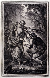 Le Cuvier - i ""Berättelser och noveller på vers"" av Jean La Fontaine. 1776. Illustration av P.P. Choffard.